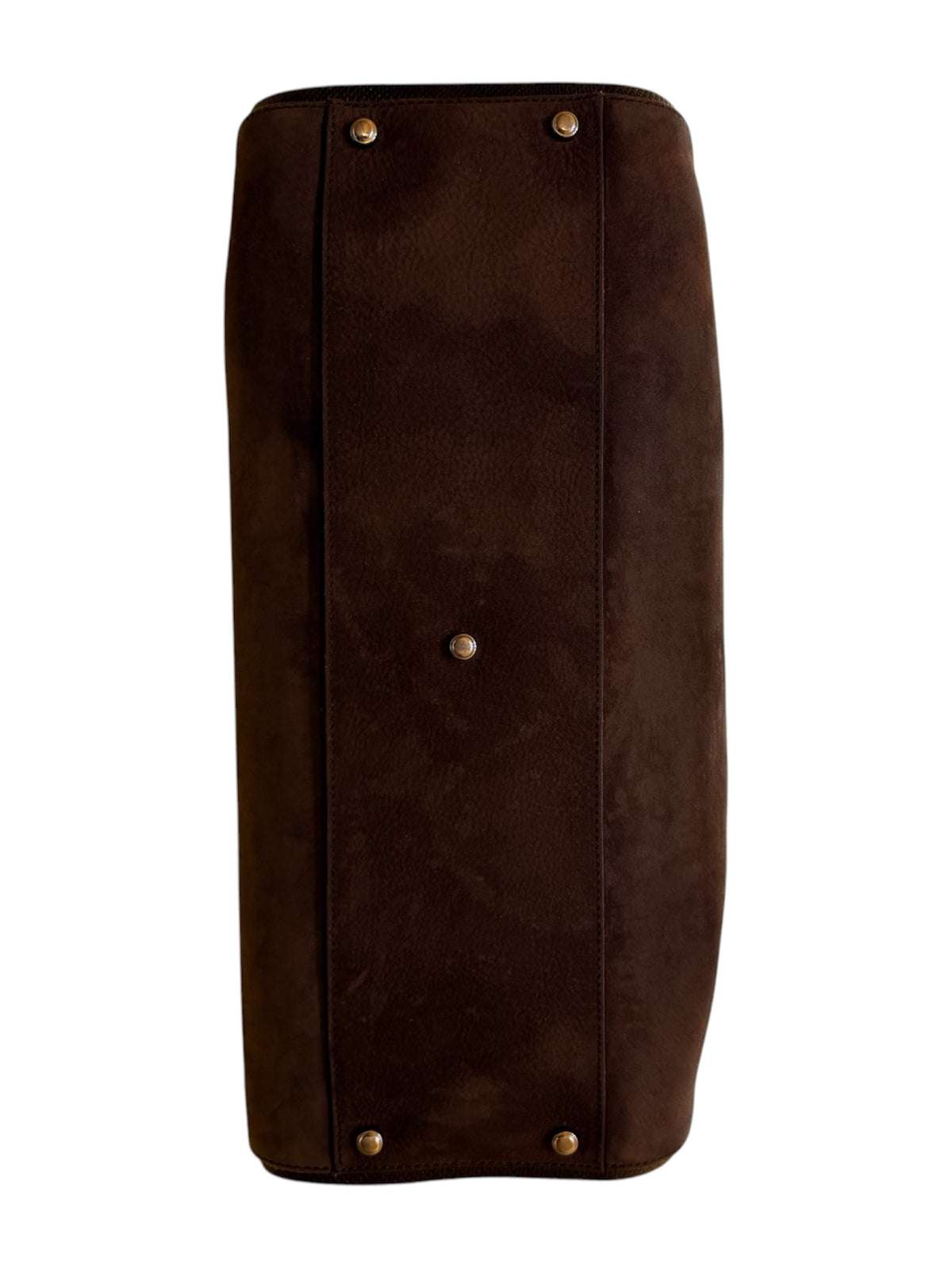 Cartier Marcello Leather, Brown, Suede, Handbag