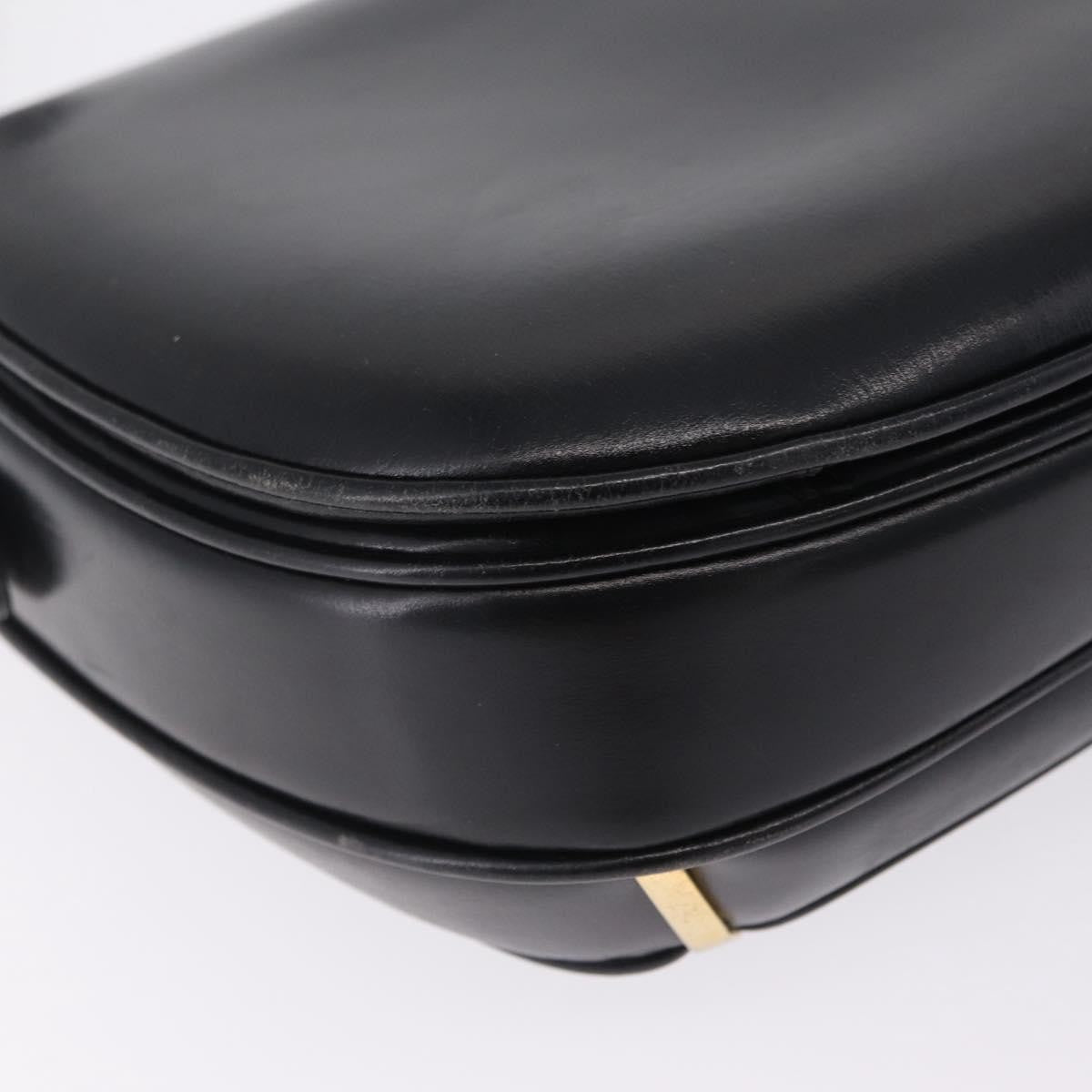Celine Shoulder Leather, Black, Leather, Shoulder Bag