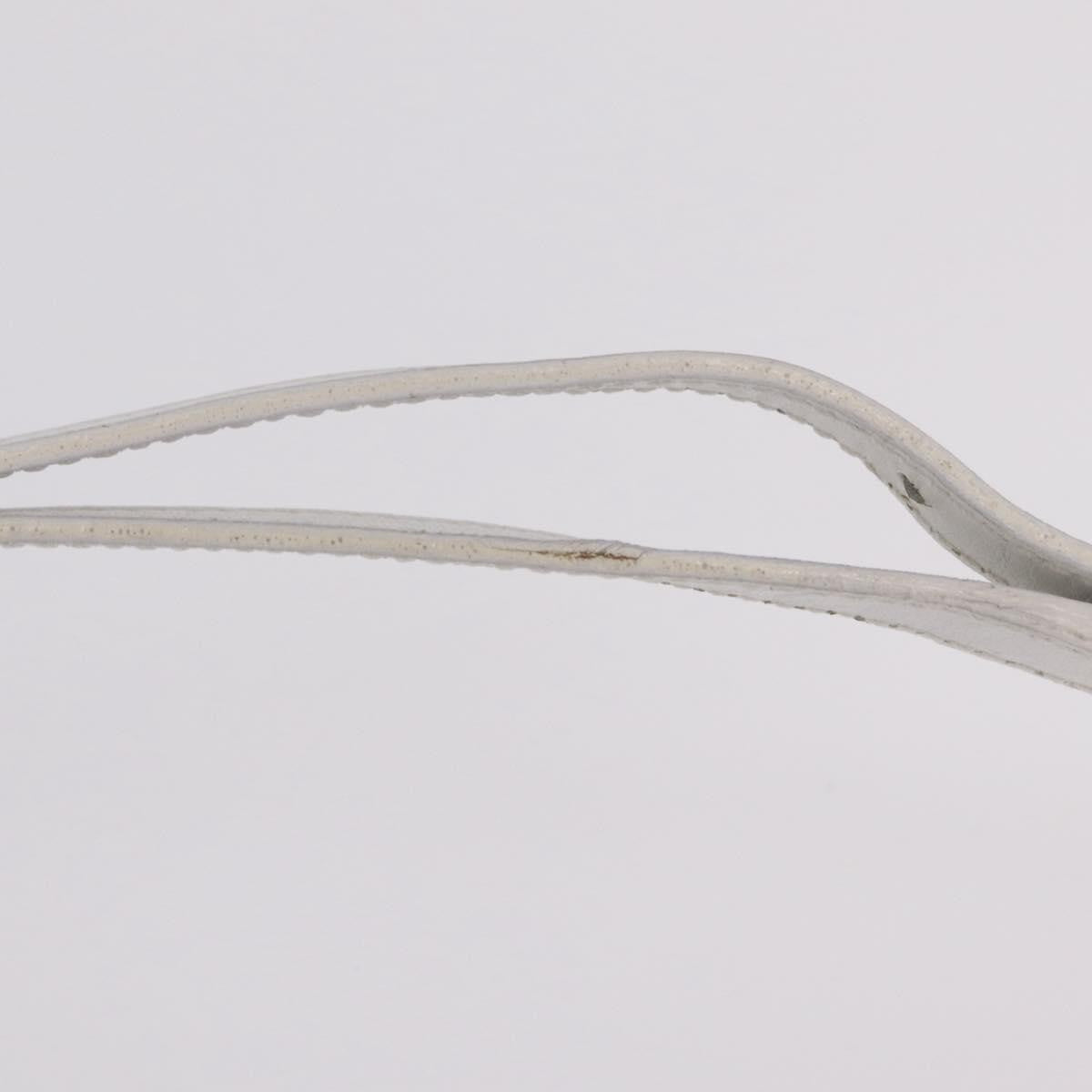Celine Vintage Circle Logo Leather, White, Leather, Crossbody Bag
