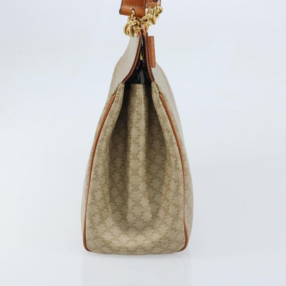 Celine Vintage Macadam Shopper Coated Canvas, Beige, Canvas, Tote Bag