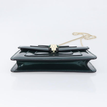 Bvlgari Serpenti Forever Patent, Green, Patent Leather, Shoulder Bag