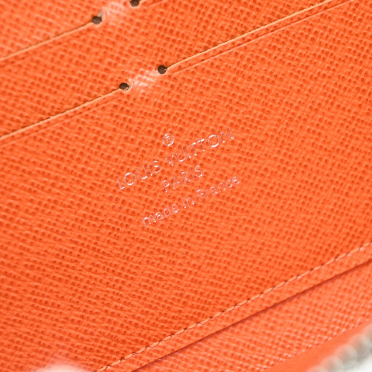 Louis Vuitton Zippy Epi Leather, Orange, Leather, Wallet