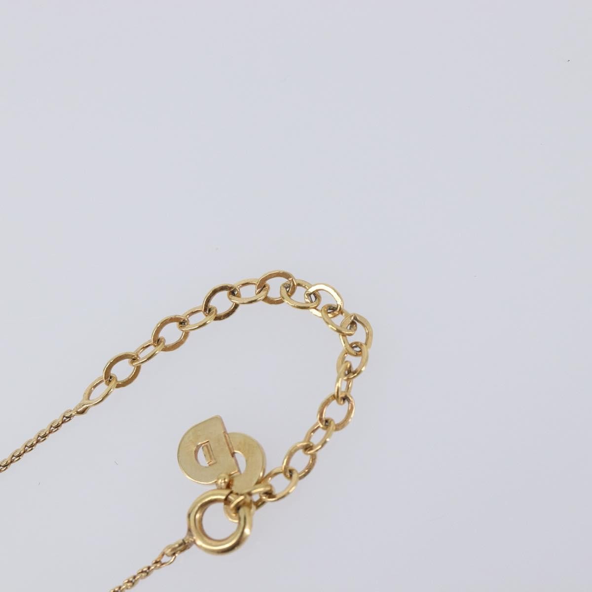 Christian Dior CD Oval Pendant Necklace Metal, Gold, Metal, Necklace
