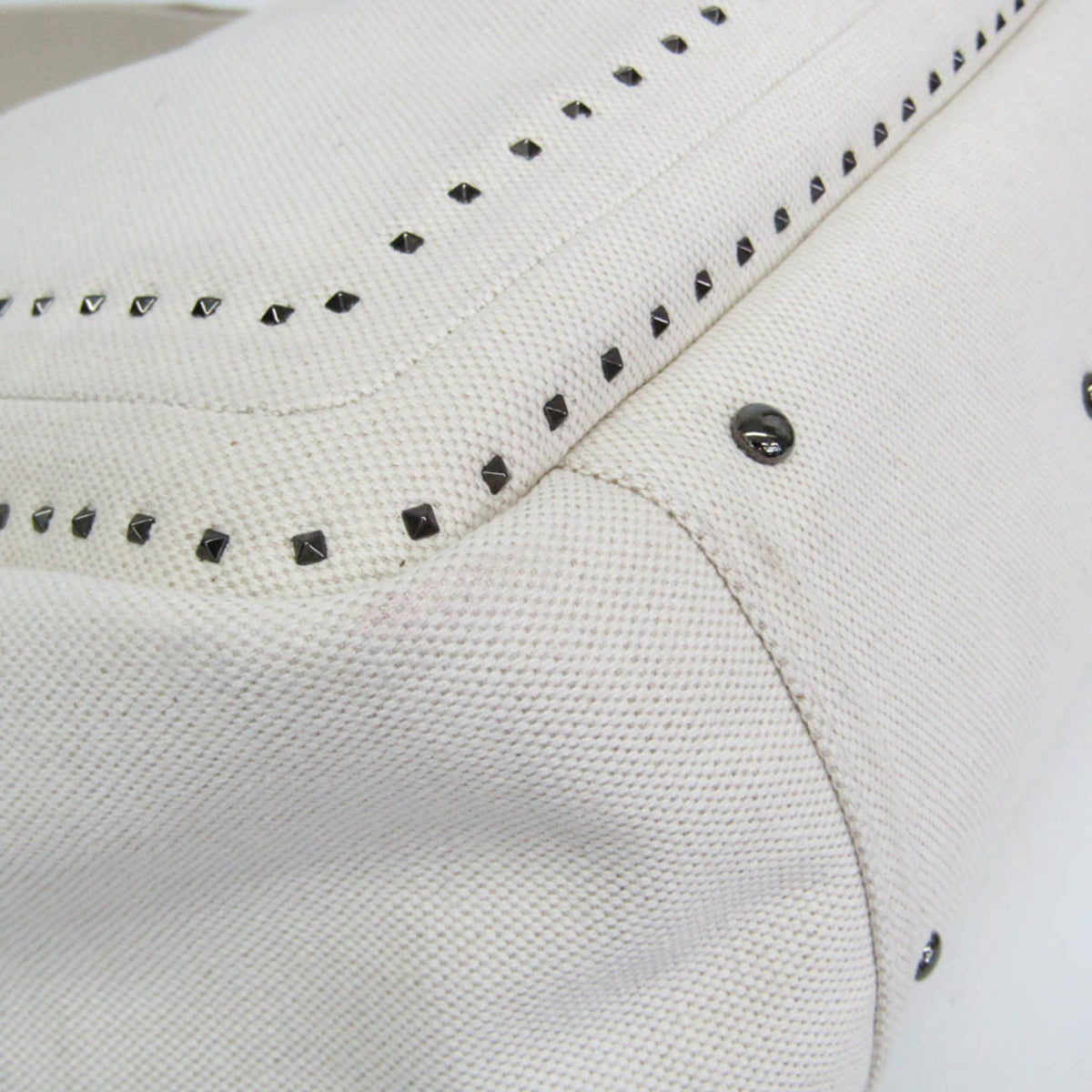Valentino Garavani Atelier 01 Studded Canvas, Red, Canvas, Tote Bag