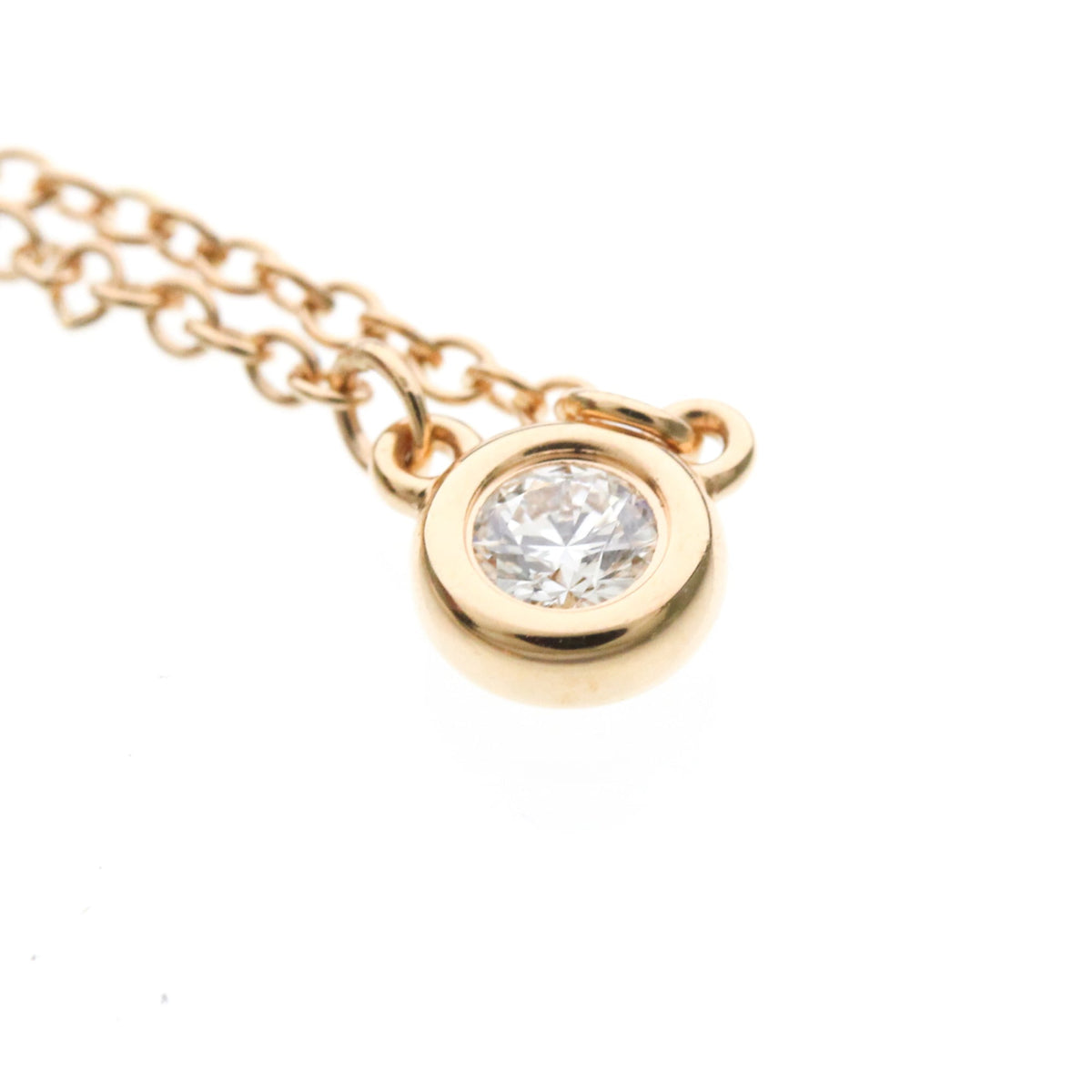 Tiffany & Co. Elsa Peretti Diamonds By The Yard Pendant 18K Rose Gold with Diamond, Gold, Pink Gold, Necklace