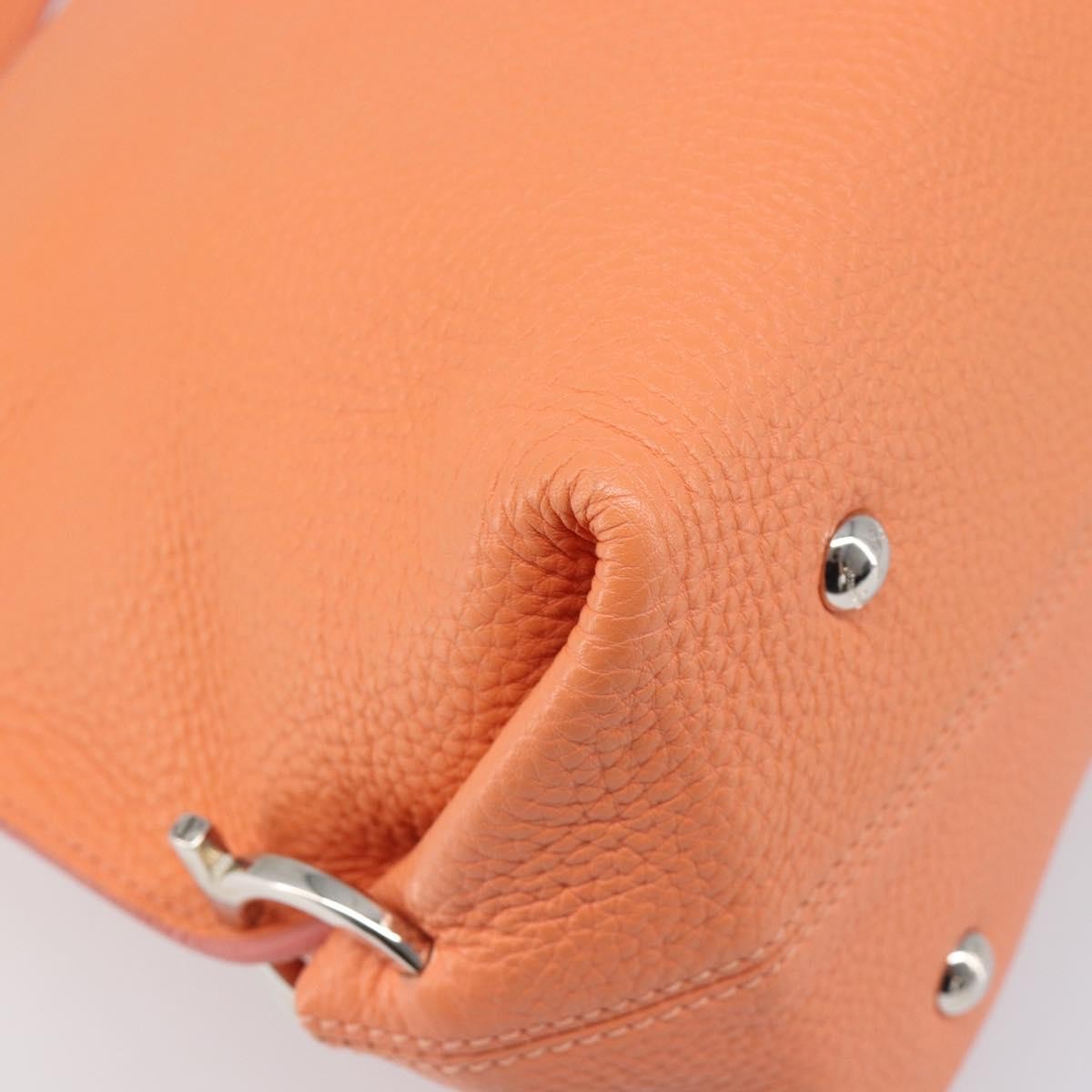 Salvatore Ferragamo Sofia Satchel Leather, Orange, Leather, Handbag