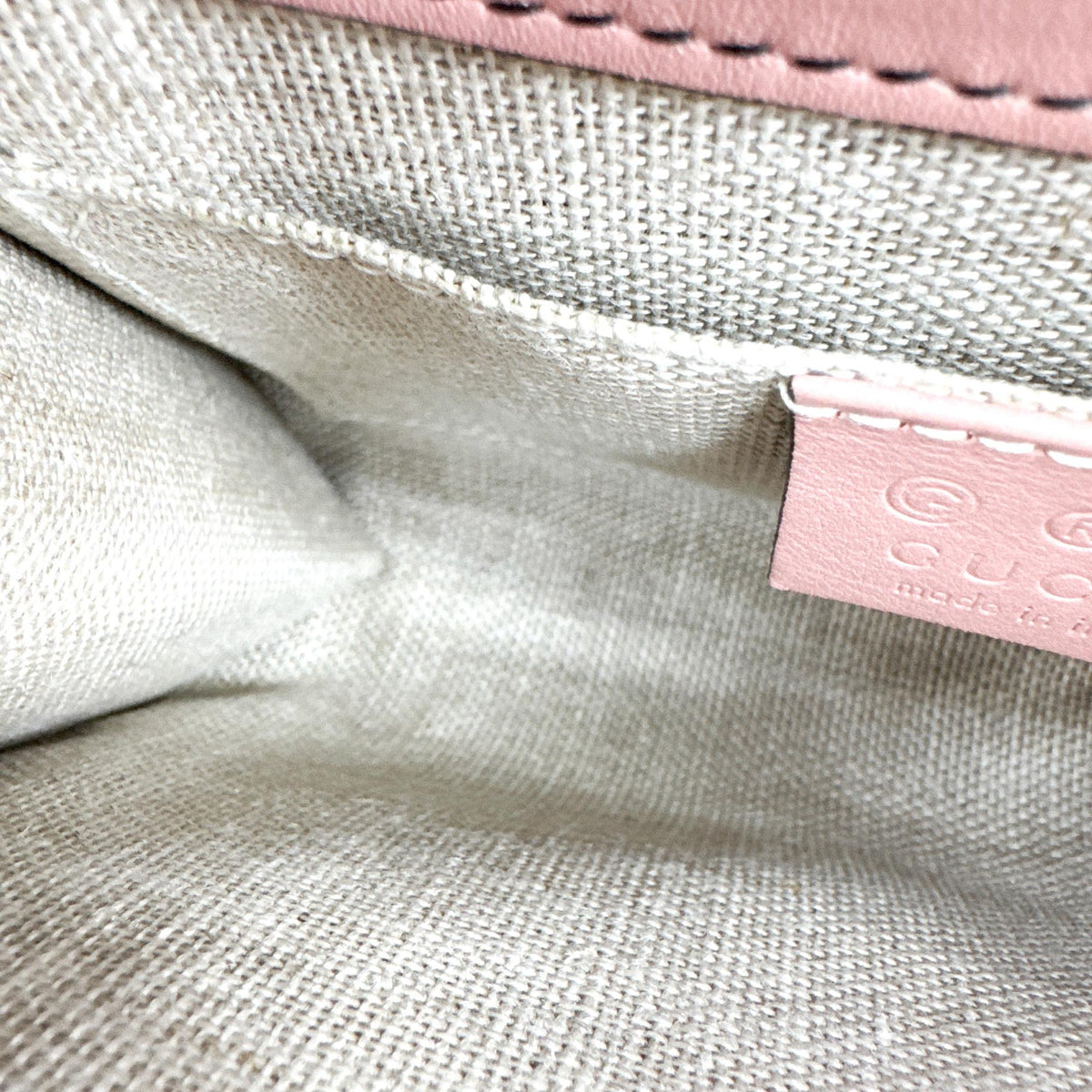 Gucci Emily Chain Flap Guccissima Leather, Pink, Leather, Shoulder Bag