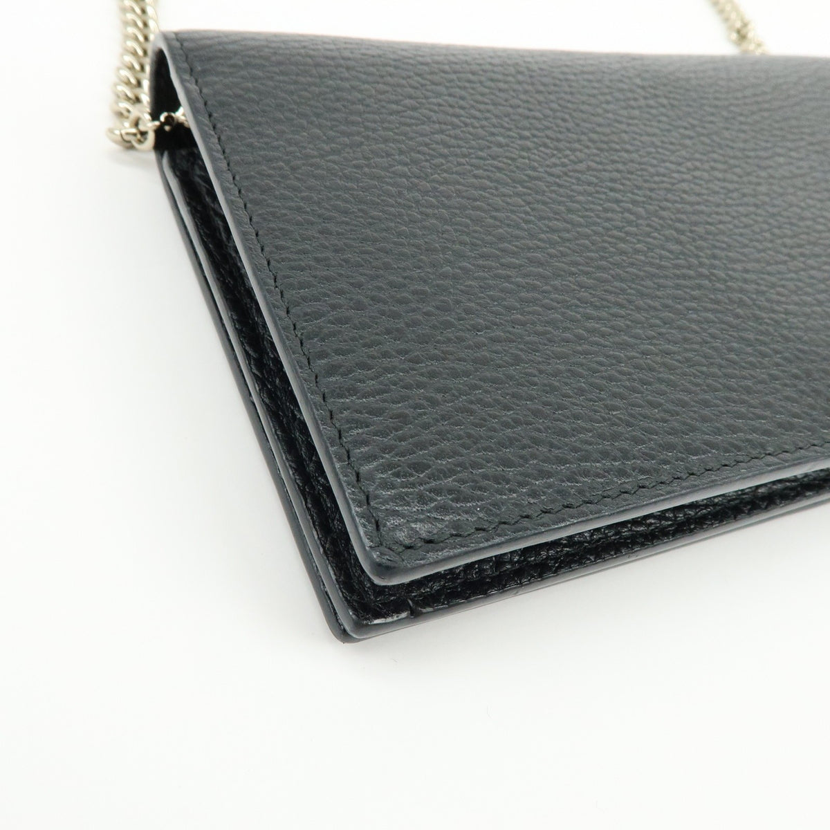 Gucci Betty Chain Wallet (Outlet) Leather, Black, Leather, Crossbody Bag