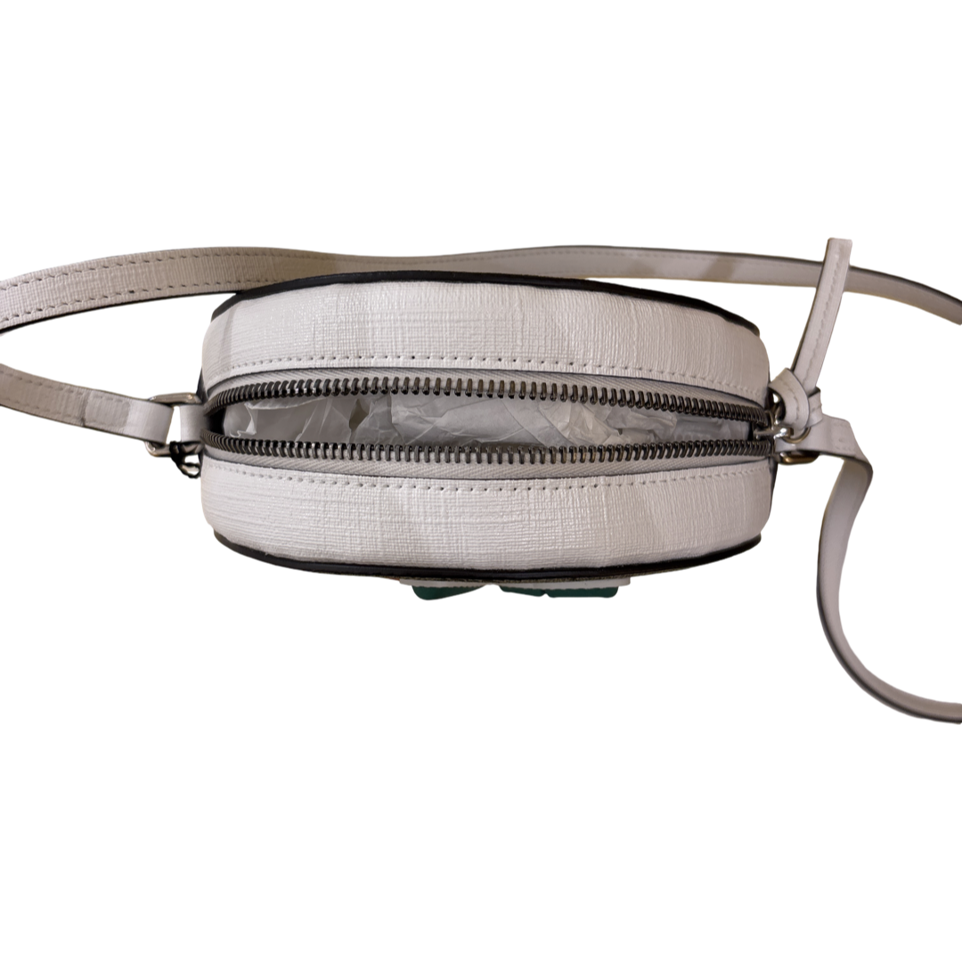 Gucci GG Supreme Belt GG Coated Canvas and Leather, White, Canvas, Crossbody Bag
