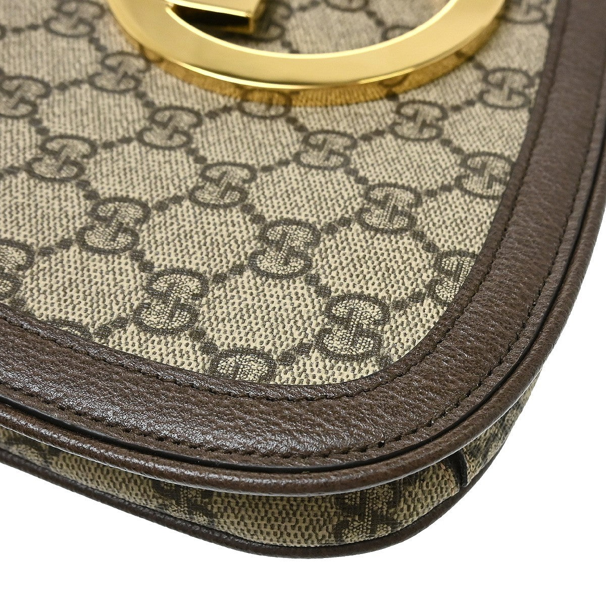 Gucci Blondie NM Chain Flap GG Coated Canvas, Beige, Canvas, Shoulder Bag