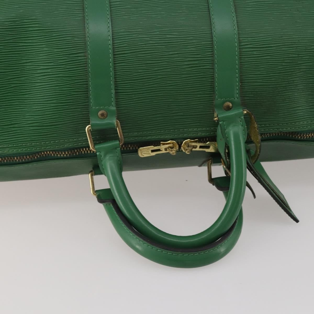 Louis Vuitton Keepall Bag Epi Leather, Green, Leather, Travel Bag