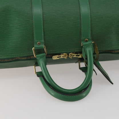 Louis Vuitton Keepall Bag Epi Leather, Green, Leather, Travel Bag
