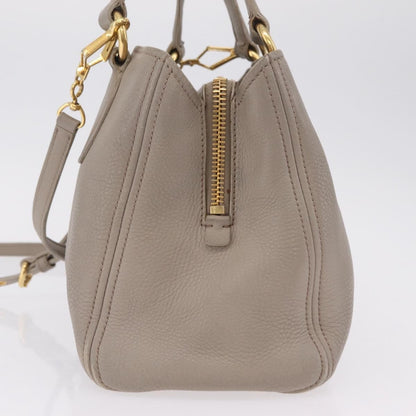 Miu Miu Madras Leather, Gray, Leather, Shoulder Bag