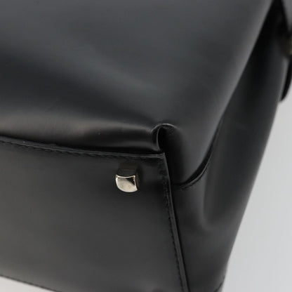 Salvatore Ferragamo Double Gancini Side Buckle Leather, Black, Leather, Tote Bag