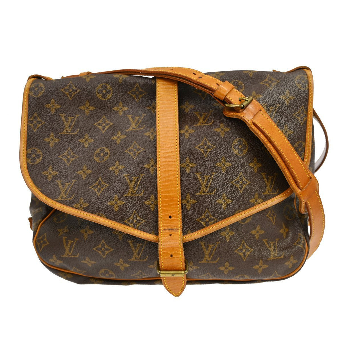 Louis Vuitton Saumur Monogram Canvas, Brown, Canvas, Shoulder Bag