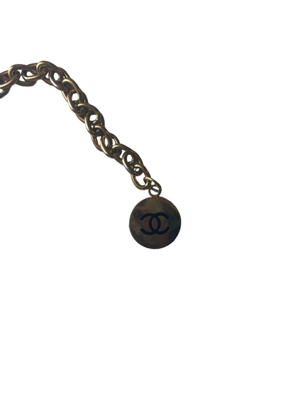 Chanel Vintage CC Medallion Charms Chain Belt Metal, Gold, Metal, Belt