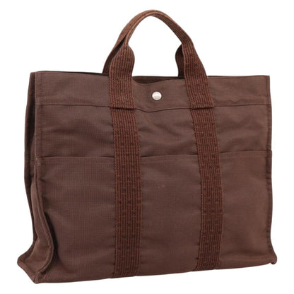 Hermes Fourre-tout Herline Fourre-tout Herline, Brown, Canvas, Tote Bag