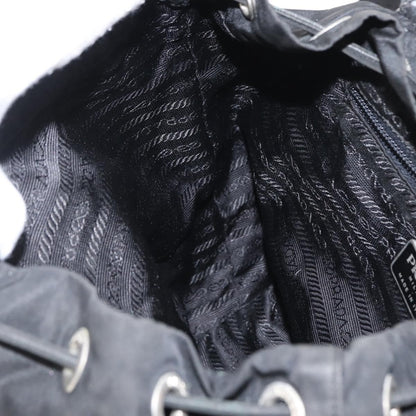 Prada Double Front Pocket Tessuto, Black, Nylon, Backpack