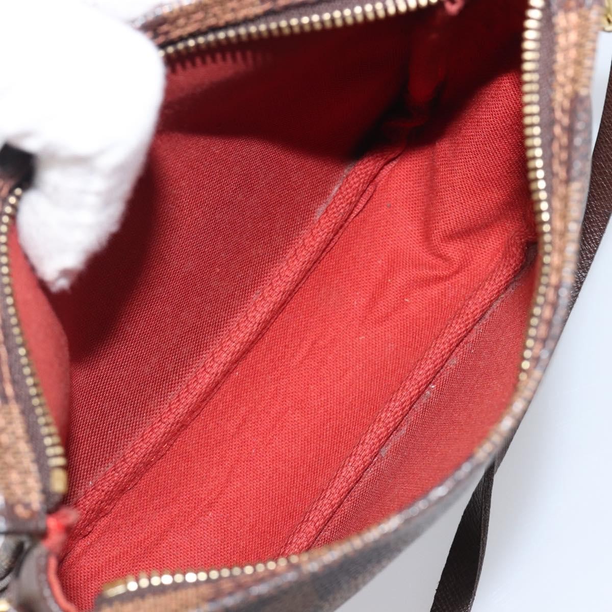 Louis Vuitton Trousse Make Up Damier, Brown, Canvas, Clutch