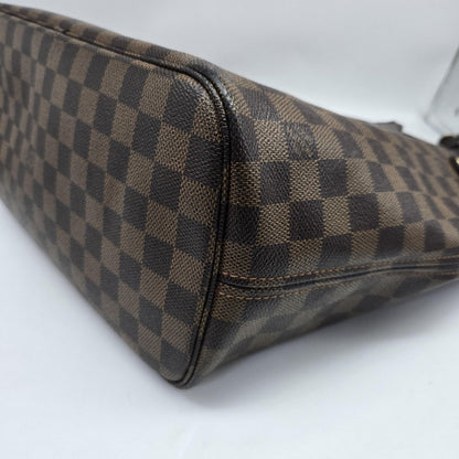 Louis Vuitton Neverfull Damier Ebene, Brown, Canvas, Tote Bag