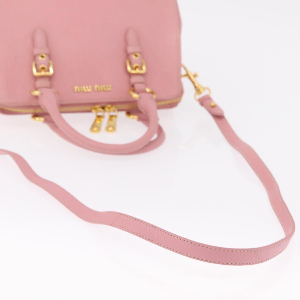 Miu Miu Madras Bowler Leather, Pink, Leather, Handbag