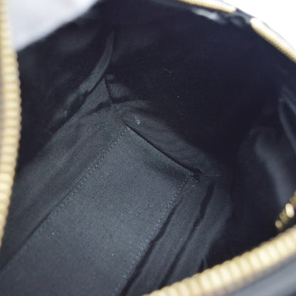 Chanel Chocolate Bar Barrel Quilted Leather, Black, Leather, Handbag