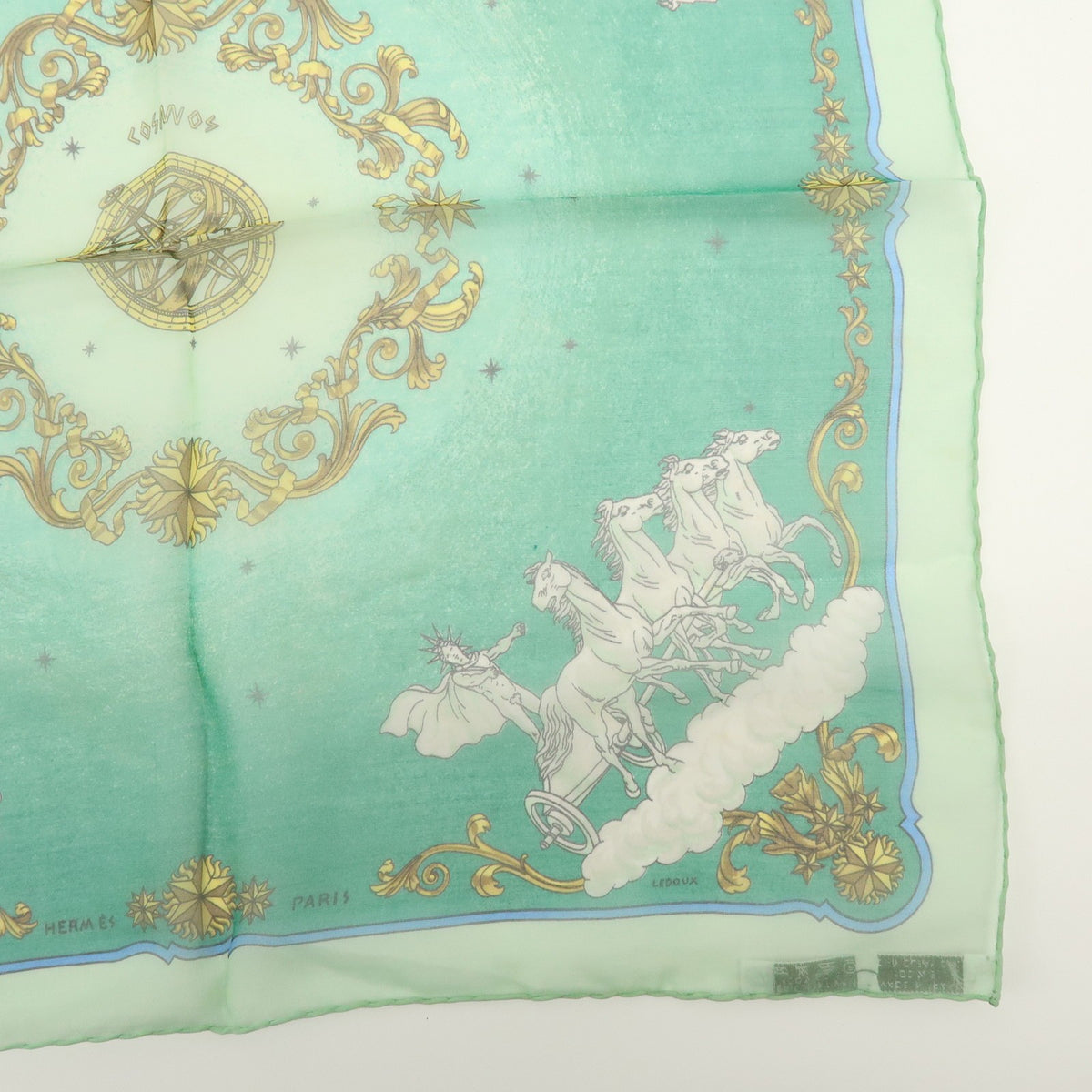 Hermes Carré 40 Silk, Green, Silk, Scarf