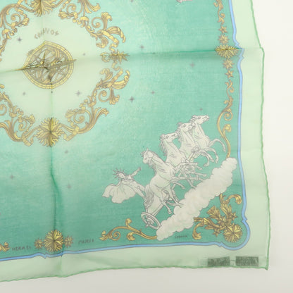 Hermes Carré 40 Silk, Green, Silk, Scarf