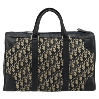 Christian Dior Vintage Trotter Boston Diorissimo Canvas, Navy, Canvas, Handbag
