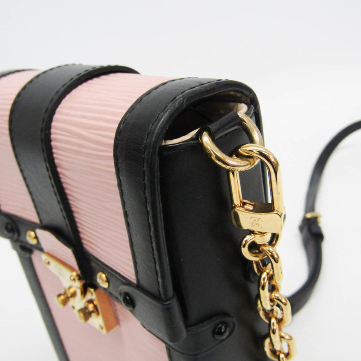 Louis Vuitton Vertical Trunk Pochette Epi Leather, Black, Leather, Clutch
