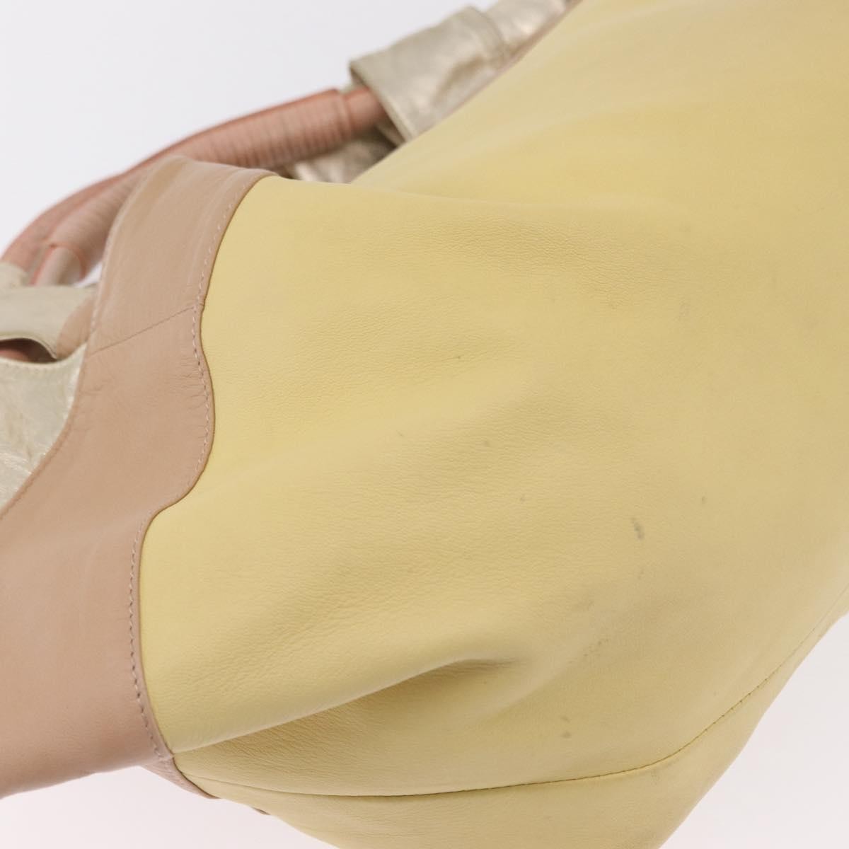 Loewe Anagram Logo Nappa Aire Hand Leather, Yellow, Leather, Handbag