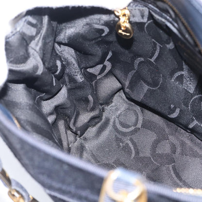 Salvatore Ferragamo Vala Canvas, Navy, Canvas, Shoulder Bag