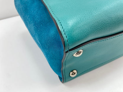 Prada glace twin pocket small glace twin pocket, Green, Leather, Tote Bag