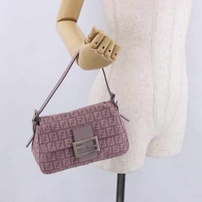 Fendi Baguette Zucchino Canvas, Purple, Canvas, Handbag