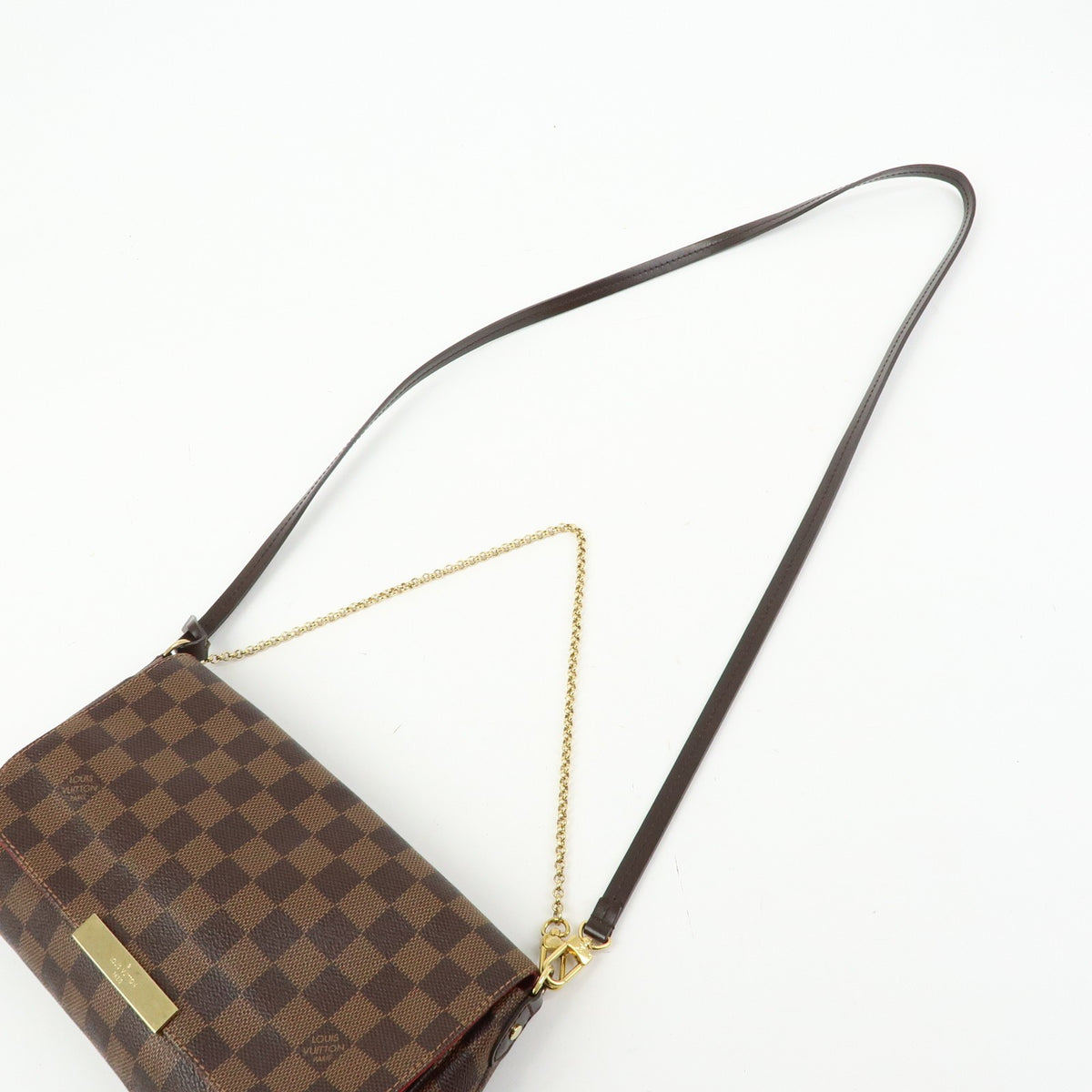 Louis Vuitton Favorite Damier, Brown, Canvas, Handbag