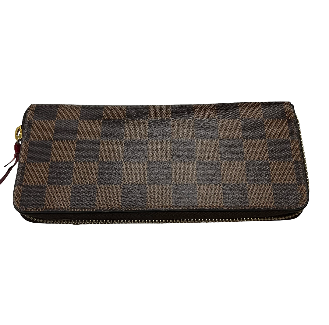 Louis Vuitton Clemence Damier Ebene, Brown, Canvas, Wallet