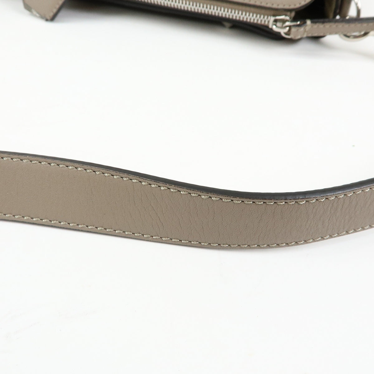 Fendi By The Way Satchel Leather, Beige, Leather, Handbag