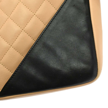 Chanel Cambon Crossbody Bag Calfskin Leather, Beige, Leather, Shoulder Bag