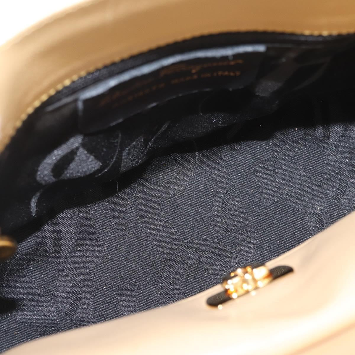 Salvatore Ferragamo Gancini Tote Canvas, Beige, Canvas, Tote Bag