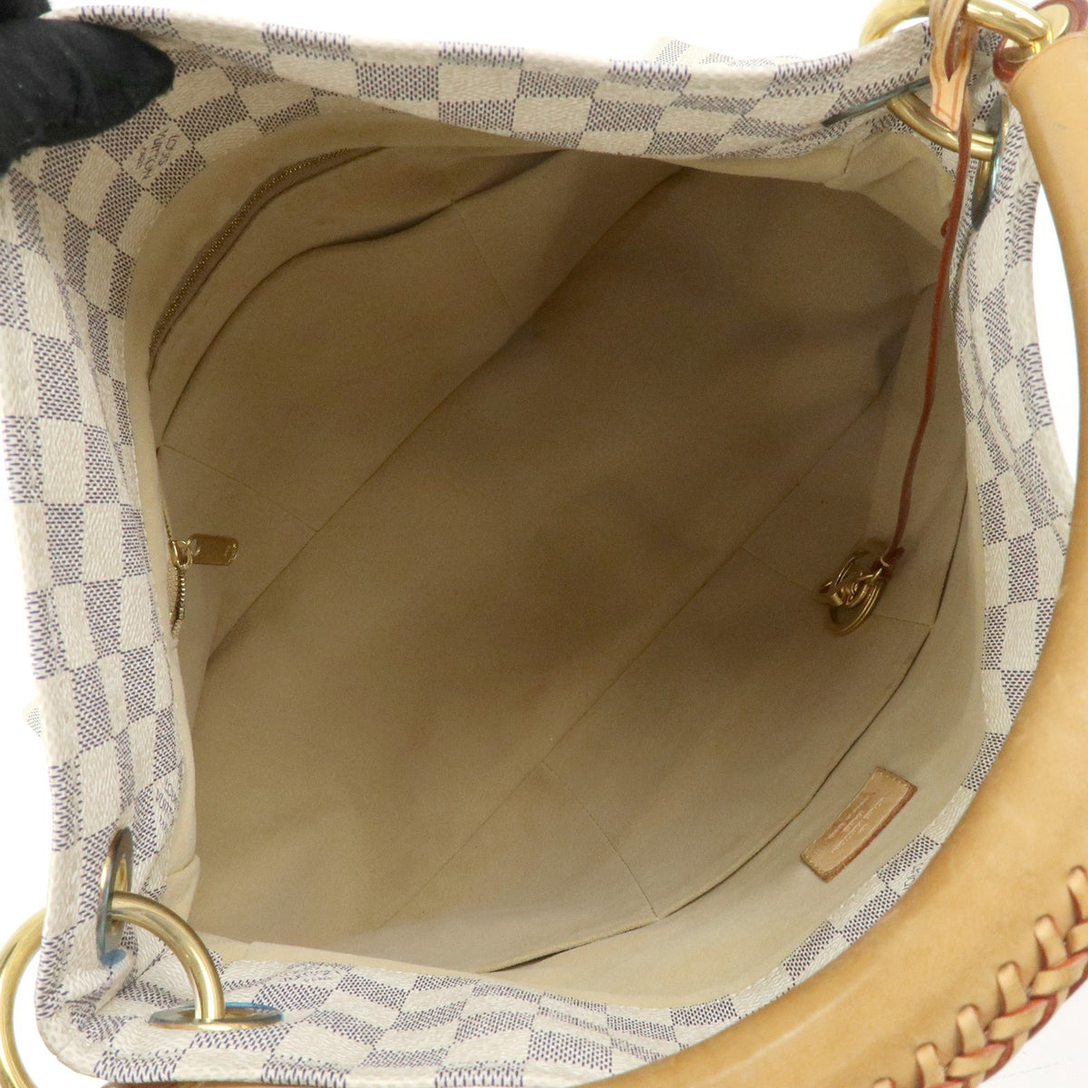 Louis Vuitton Artsy Damier, White, Canvas, Handbag