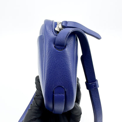 Balenciaga Everyday Camera Printed Leather, Blue, Leather, Handbag