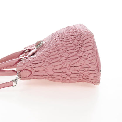 Miu Miu Crystal Convertible Top Handle Matelasse Leather, Pink, Leather, Handbag