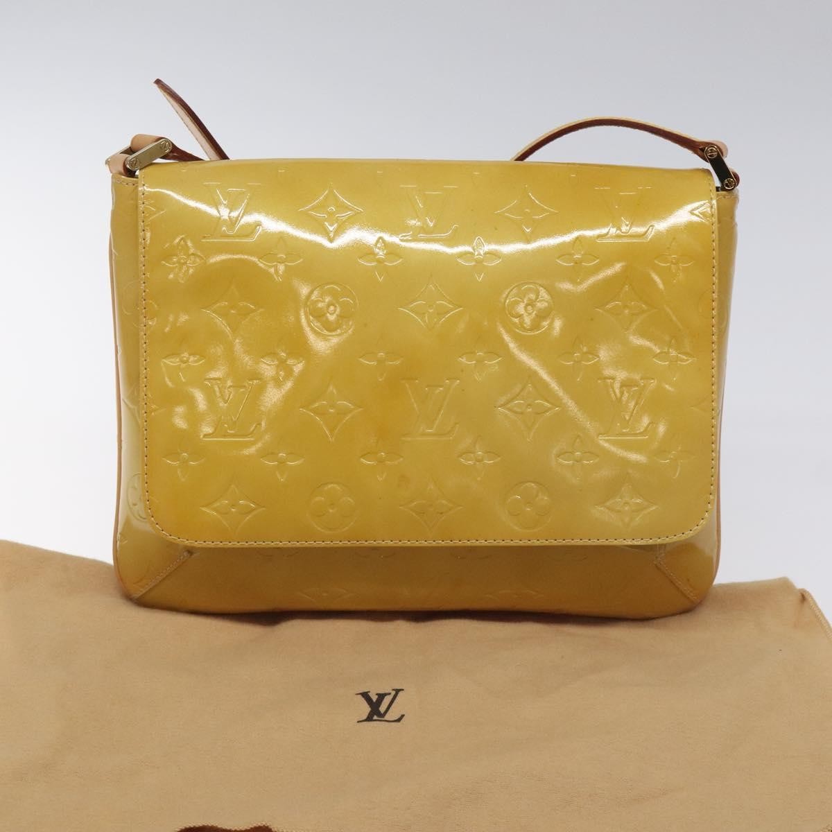Louis Vuitton Thompson Street Monogram Vernis, Beige, Patent Leather, Shoulder Bag