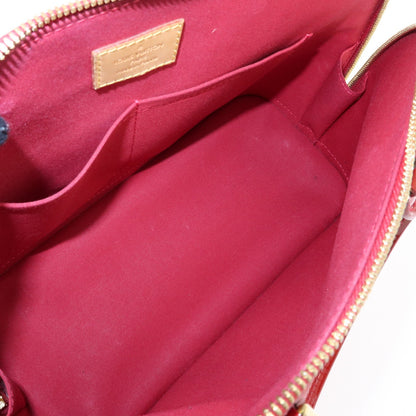 Louis Vuitton Alma Monogram Vernis, Red, Patent Leather, Handbag