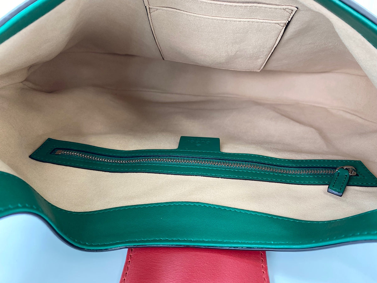 Gucci Dionysus Hobo Leather, Green, Leather, Shoulder Bag