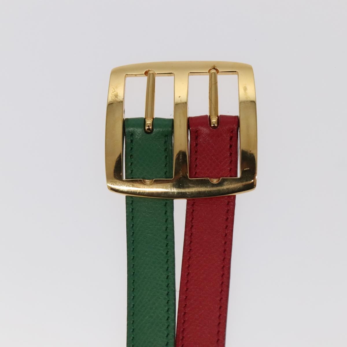 Hermes Double Hole Buckle Belt Metal and Leather, Multicolour, Leather, Belt