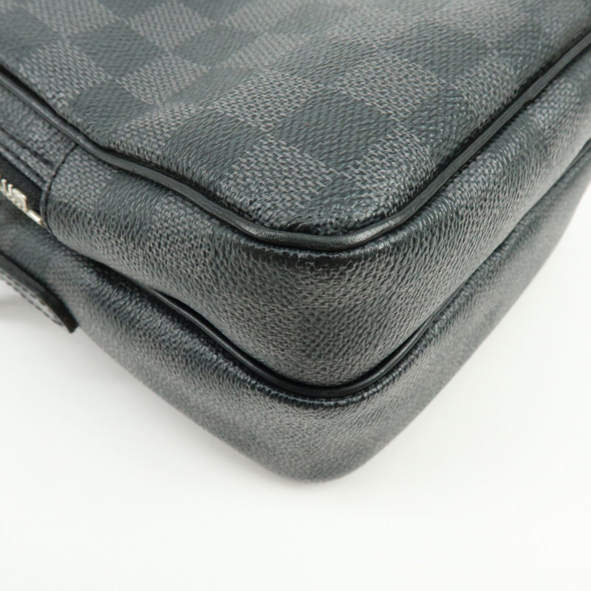 Louis Vuitton Rem Damier Graphite, Black, Canvas, Handbag