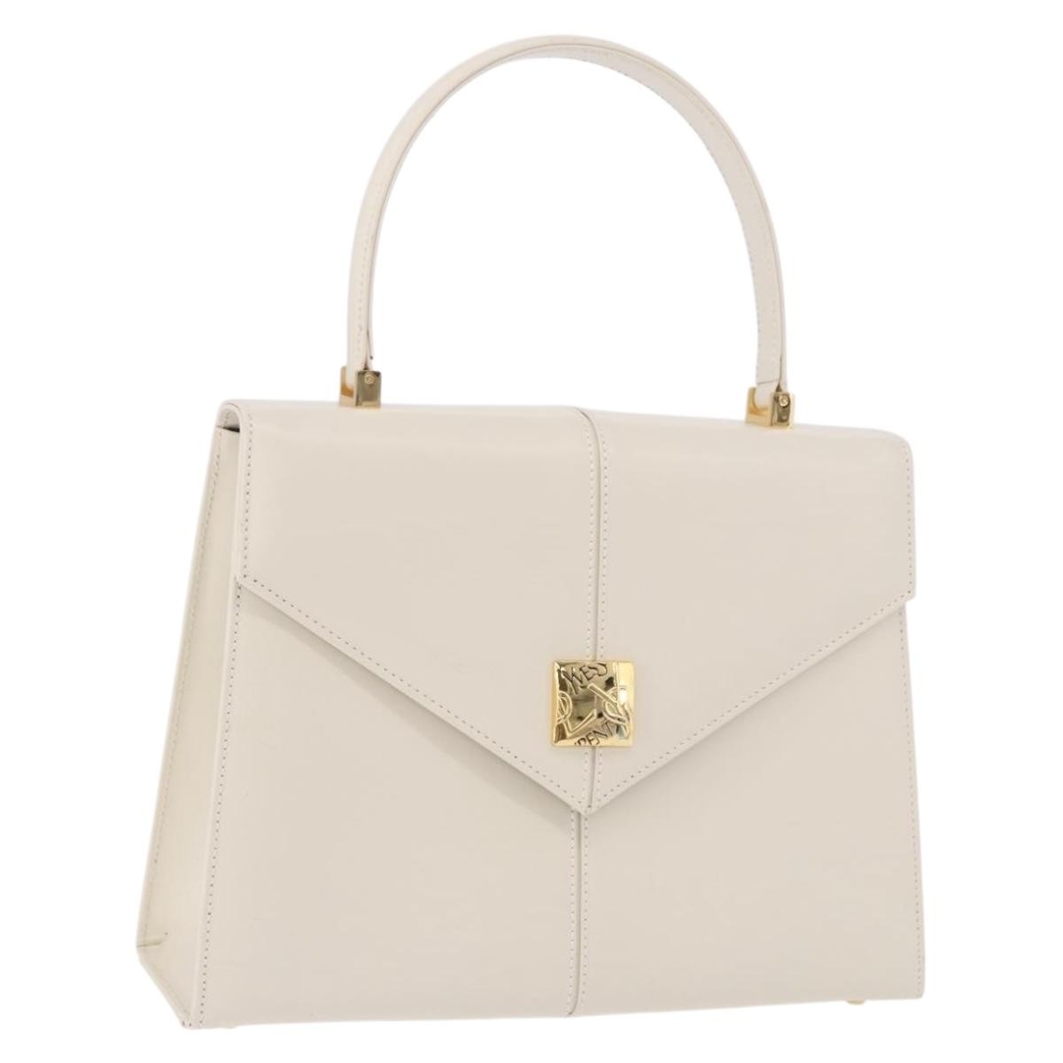 Saint Laurent Vintage handbag Leather, White, Leather, Handbag