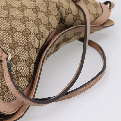 Gucci Bree Convertible Top Handle GG Canvas with Leather, Beige, Canvas, Handbag