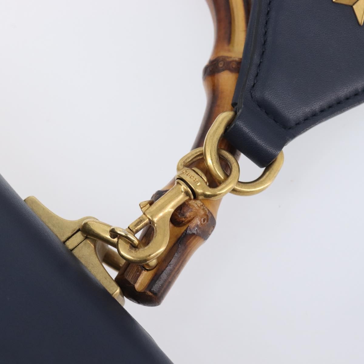 Gucci Dionysus Bamboo Top Handle Leather, Navy, Leather, Handbag